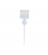 Paletina profesional transparente con fibra blanca